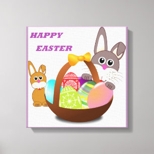 IMPRESSÃO EM TELA BUNNY "FELZ PASCOA"