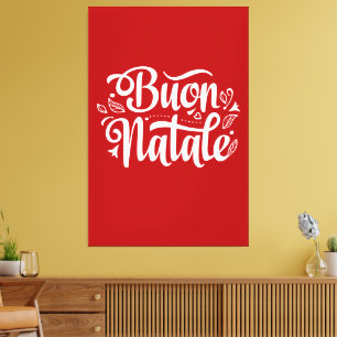 Impressão Em Tela Buon Natale Italiano Feliz Natal