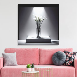 Impressão Em Tela Buquê Branco Calla Lily Em Destaque