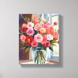 Impressão Em Tela Buquê de Rosa de Outono Floral Outono