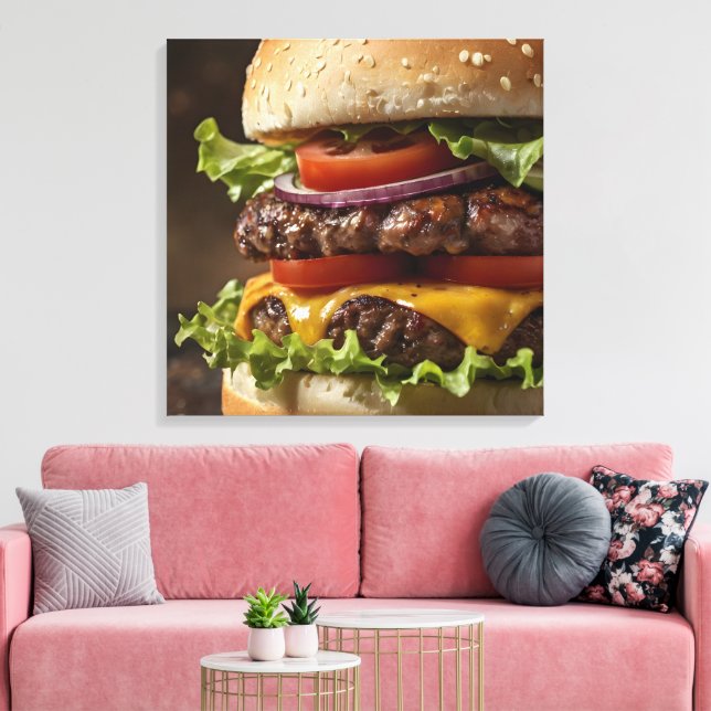 Impressão Em Tela Burger (Insitu(Sala de estar))