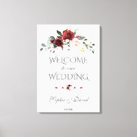 Burgundy Blush Floral - Sinal de Boas-vindas