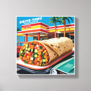 Impressão Em Tela Burrito de Los Angeles nos anos 70