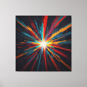 Impressão Em Tela Burst de Cores Cósmicas
