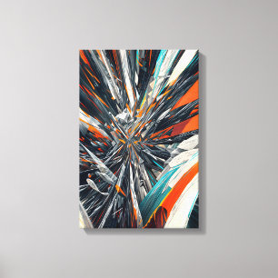 Impressão Em Tela Burst Dinâmico de Abstrato - Arte de Explosão Geom
