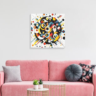 Impressão Em Tela Burst Geométrico - Arte do Círculo Abstrato