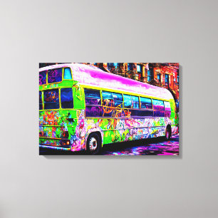 Impressão Em Tela Bus Street Art Abandonado