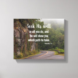 Impressão Em Tela Buscar Sua Vontade Proverte 3:6 Caminho Cênico