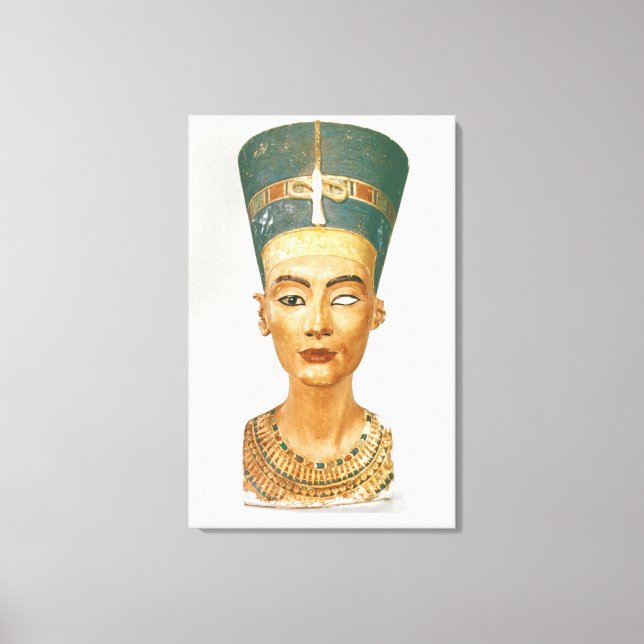 Impressão Em Tela Busto da Rainha Nefertiti, vista de frente, do gar (Frente)