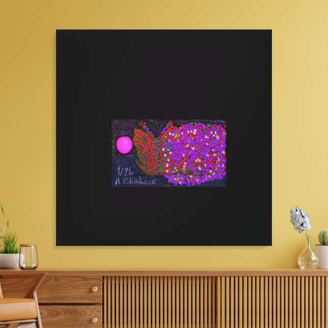 Impressão Em Tela Butterfly Flower on Water (Insitu(Sala de estar))