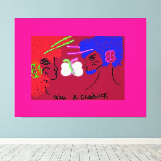 Impressão Em Tela Butterfly People (Insitu(piso de madeira))