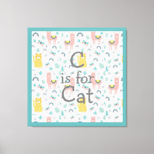 Impressão Em Tela C é para Cat Boho Cute Alapaca Gatinho Enfermeiro