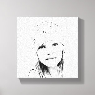 Impressão Em Tela C Vetor em Preto e Branco