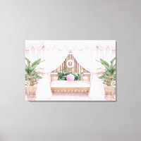 Cabana de Piscina de Hotel Strike Branco e Rosa