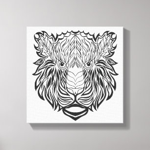 Impressão Em Tela Cabeça 6 do tigre do estilo