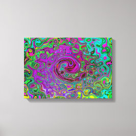 Impressão Em Tela Cabeça de Abstrato para Retro Líquido Roxo