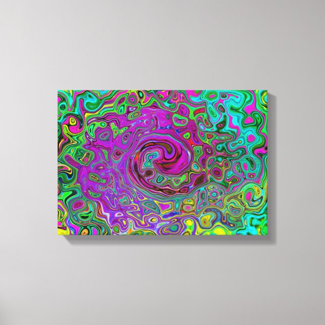 Impressão Em Tela Cabeça de Abstrato para Retro Líquido Roxo (Frente)