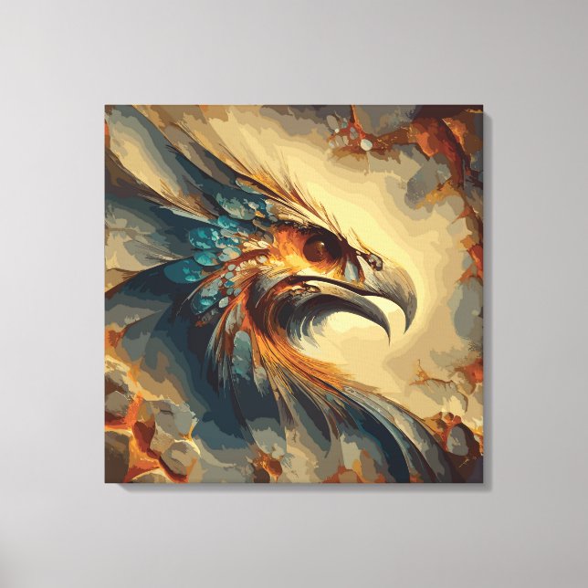 Impressão Em Tela Cabeça de aves extintas - Trabalho de arte de Abst (Frente)