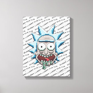 Impressão Em Tela Cabeça de Soltar do Rick Pixelverso
