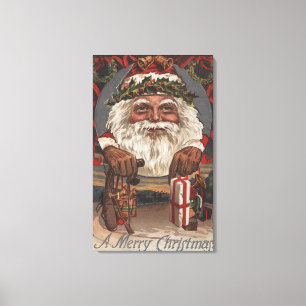 Impressão Em Tela Cabeça do papai noel de GreetingBig do Natal