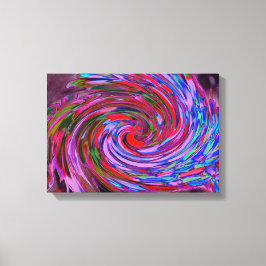 Impressão Em Tela Cabeça legal, vermelha, azul e Abstrato cor-de-ros