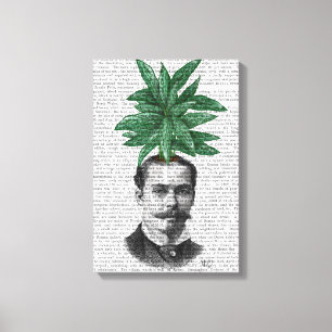 Impressão Em Tela Cabeça Verde Chinesa