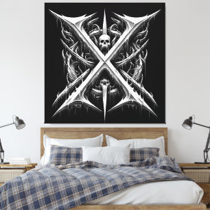 Impressão Em Tela Cabeçalho de metal morto - Metalmentes de metal pe