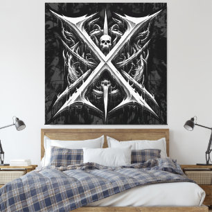 Impressão Em Tela Cabeçalho de metal morto - Metalmentes de metal pe