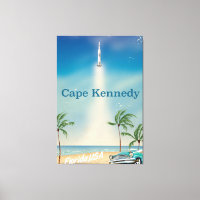 Cabo Kennedy vintage Saturno cinco poster de fogue