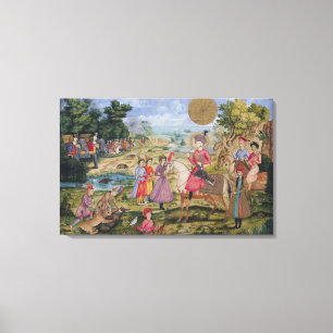 Impressão Em Tela Caça real, de Isfahan, Irã