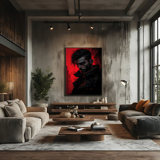 Impressão Em Tela Caçador de Sangue Retrato Sombrio