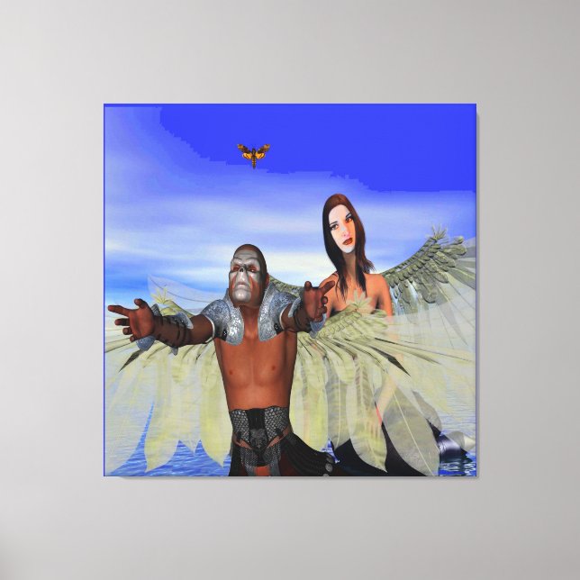 Impressão Em Tela Caçadores de Mariposas Fantásticos (Frente)