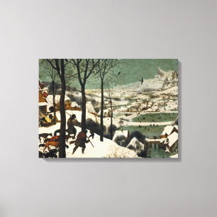 Impressão Em Tela Caçadores na neve (por Pieter Bruegel, o Velho)