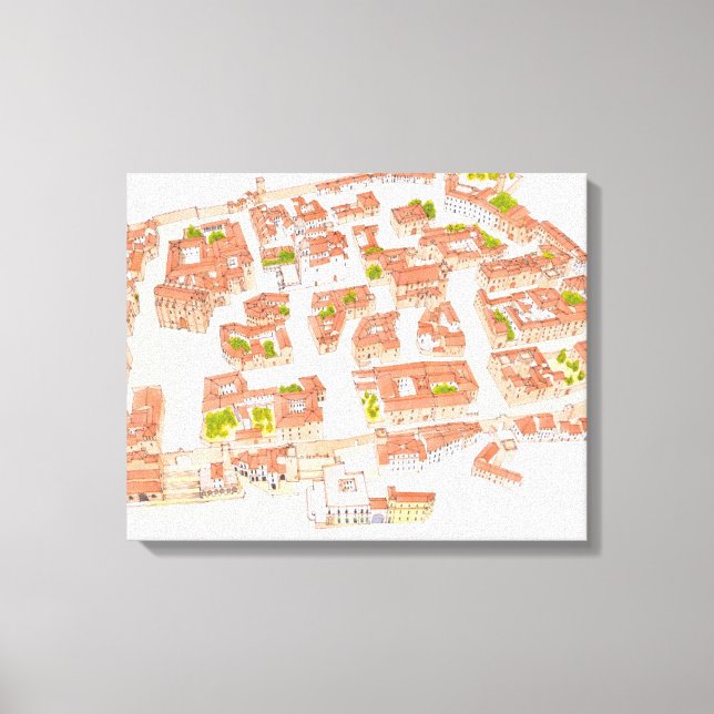 Impressão Em Tela Cacera Espanha. Cidade medieval (Frente)
