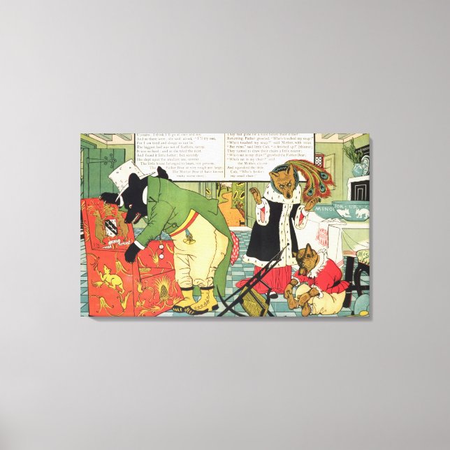 Impressão Em Tela Cachinhos Dourados e os Três Ursos (Frente)