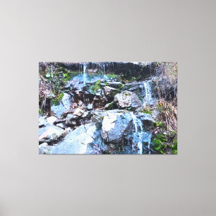Impressão Em Tela Cachoeira Cênica da Montanha - Natureza Selvagem R