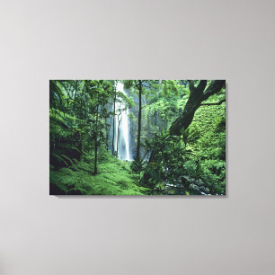 Impressão Em Tela Cachoeira Hanakapiai ao longo da Costa Na Pali, Ka