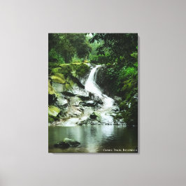 Impressão Em Tela Cachoeira Tranquila Verdejante Paisagem Indonésia