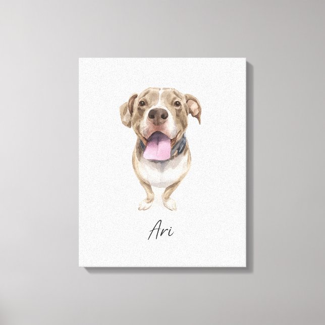 Impressão Em Tela Cachorro Bastante Chamado Ari (Frente)