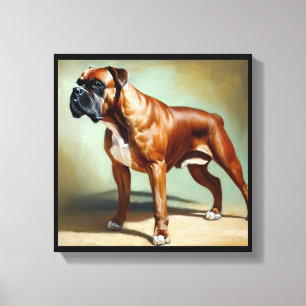 Impressão Em Tela Cachorro Boxer 