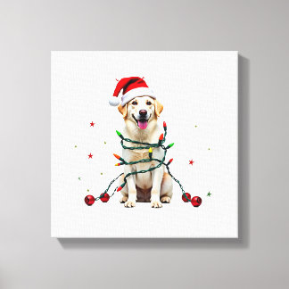 Impressão Em Tela Cachorro Boxer Branco Suéter Feio De Natal Funny X