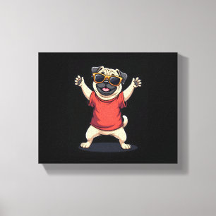 Impressão Em Tela Cachorro Cachorro Cachorro Dançarino Engraçado Eng
