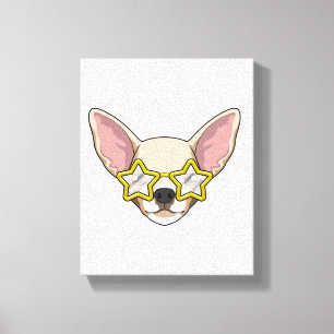 Impressão Em Tela Cachorro com óculos de sol