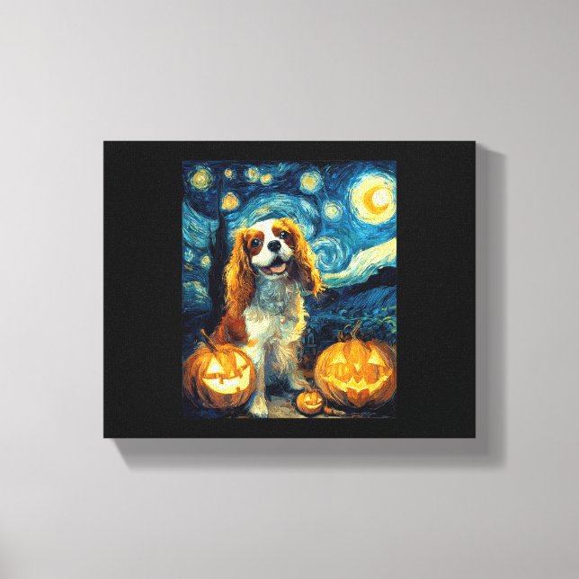 Impressão Em Tela Cachorro Cute Cavalier King Charles Spaniel Hallow (Frente)