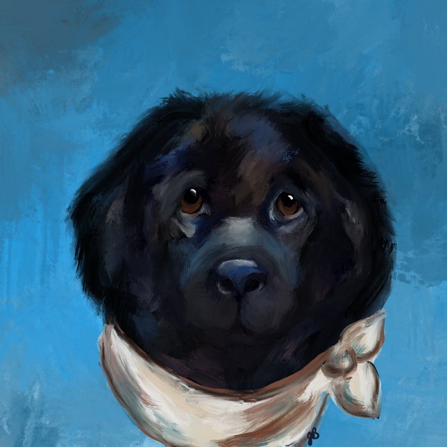 Impressão Em Tela Cachorro da Terra Nova (Criador carregado)