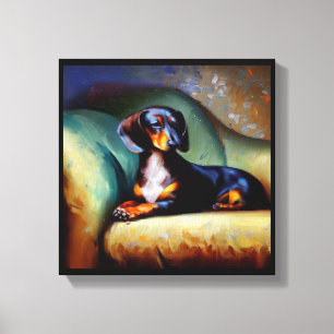Impressão Em Tela Cachorro Dachshund
