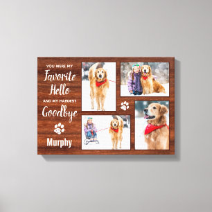 Impressão Em Tela Cachorro de Colagem de Fotos para Memória de Pet