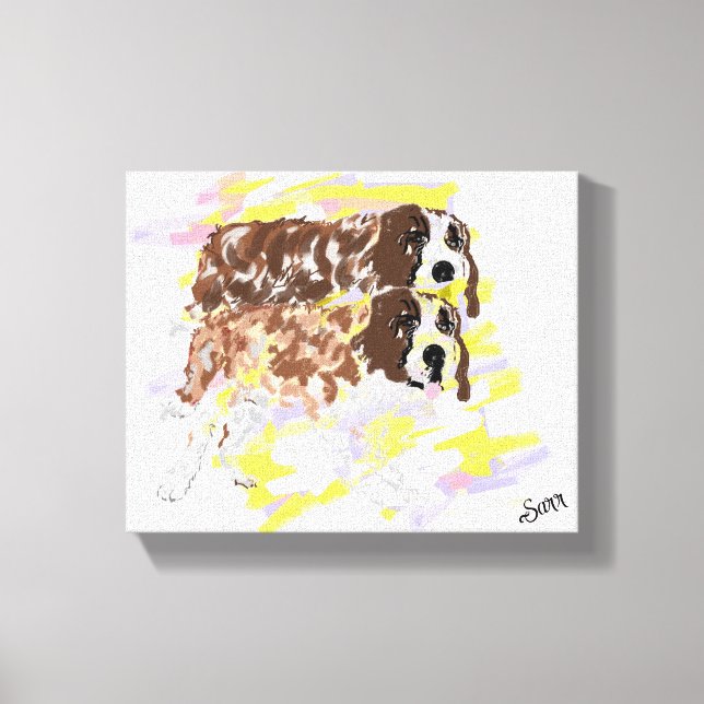 Impressão Em Tela Cachorro dentro do vento (Frente)