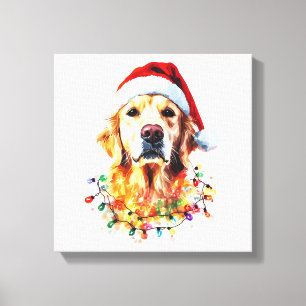 Impressão Em Tela Cachorro engraçado Retriever dourado Chapéu de Nat