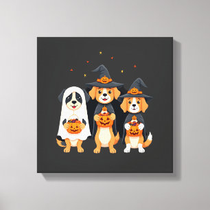 Impressão Em Tela Cachorro Fantasma do Retriever Dourado no Hallowee